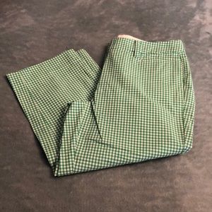 Talbots green check skimmer 2P Great condition